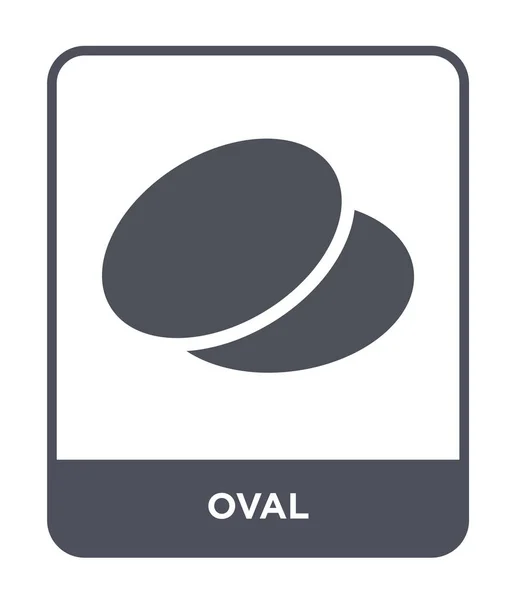 Ovale Ikone Trendigen Design Stil Ovales Symbol Isoliert Auf Weißem — Stockvektor