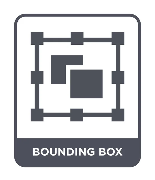 Icono Caja Delimitadora Estilo Diseño Moda Icono Caja Delimitadora Aislado — Vector de stock