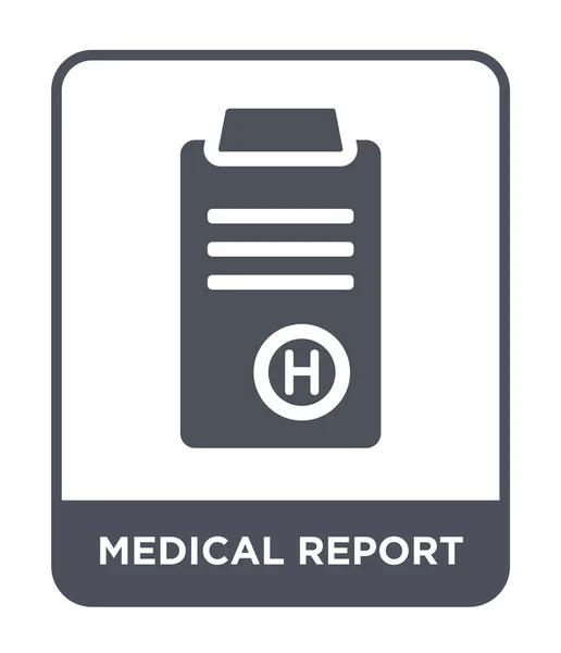 Ícone Relatório Médico Estilo Design Moderno Ícone Relatório Médico Isolado —  Vetores de Stock