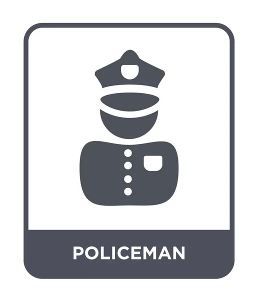 Icono Del Policía Estilo Diseño Moda Icono Policía Aislado Sobre — Archivo Imágenes Vectoriales