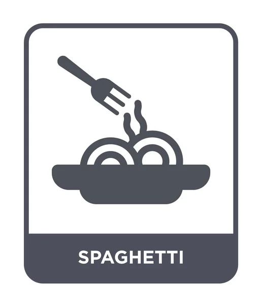 Spagetti Ikon Trendi Design Stílusban Spagetti Ikon Elszigetelt Fehér Background — Stock Vector