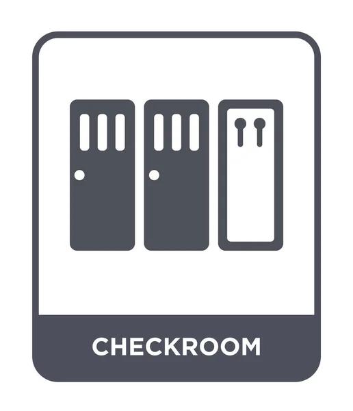 Checkroom Pictogram Trendy Stijl Checkroom Pictogram Geïsoleerd Een Witte Achtergrond — Stockvector