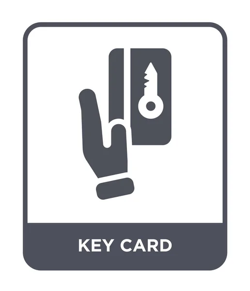 Nyckelkort Ikonen Trendig Designstil Nyckelkort Ikonen Isolerad Vit Bakgrund Nyckelkort — Stock vektor