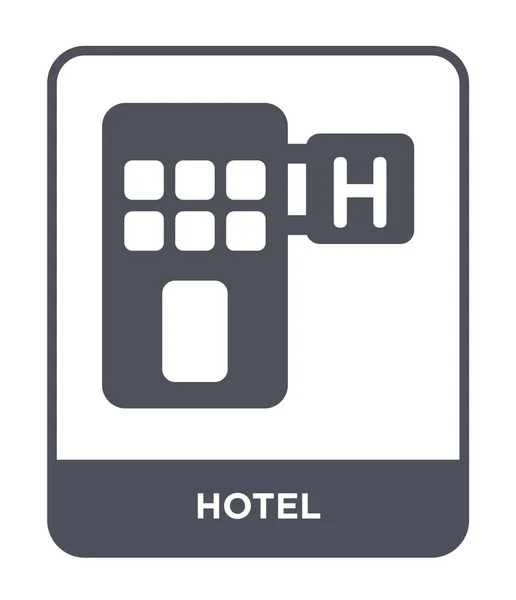 Hotel Ikone Trendigen Design Stil Hotel Symbol Isoliert Auf Weißem — Stockvektor