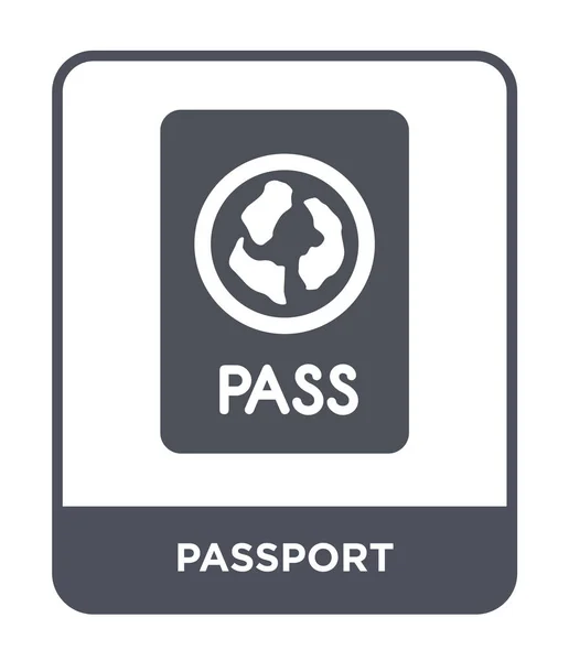 Icono Pasaporte Estilo Diseño Moda Icono Del Pasaporte Aislado Sobre — Vector de stock