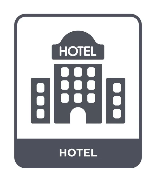 Hotel Pictogram Trendy Stijl Hotel Pictogram Geïsoleerd Een Witte Achtergrond — Stockvector