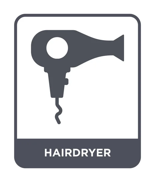 Haartrockner Ikone Trendigen Design Stil Haartrockner Symbol Isoliert Auf Weißem — Stockvektor