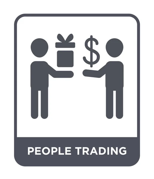 People Trading Icon Trendy Design Style People Trading Icon Isolated — Stock Vector