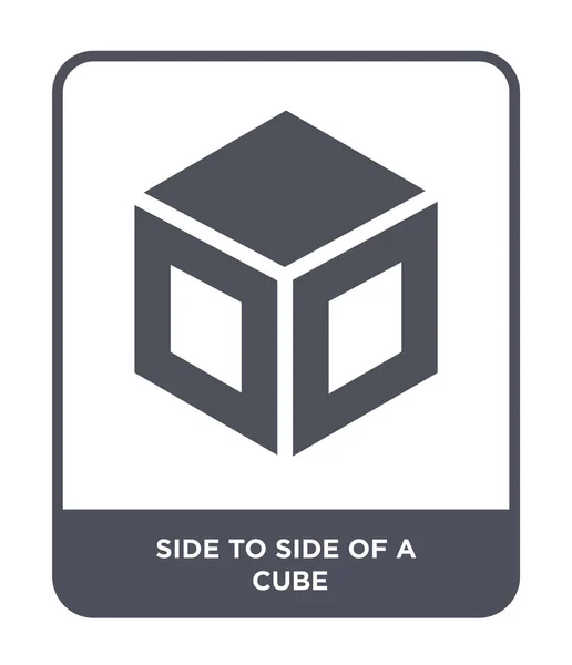 Côte Côte Une Icône Cube Dans Style Design Tendance Côté — Image vectorielle