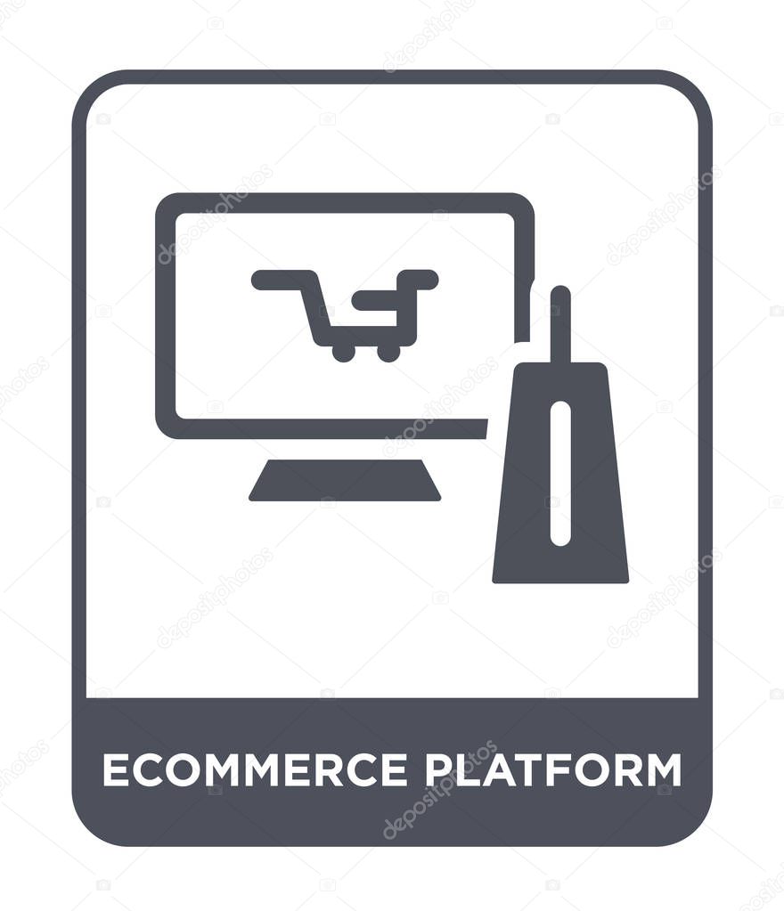 ecommerce platform icon in trendy design style. ecommerce platform icon isolated on white background. ecommerce platform vector icon simple and modern flat symbol.