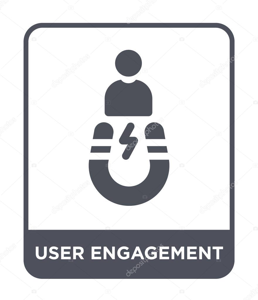 User engagement icon in trendy design style. user engagement icon isolated on white background. user engagement vector icon simple and modern flat symbol.