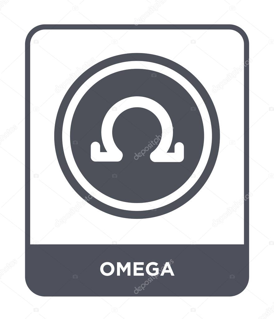 omega icon in trendy design style. omega icon isolated on white background. omega vector icon simple and modern flat symbol for web site, mobile, logo, app, UI. omega icon vector illustration, EPS10.