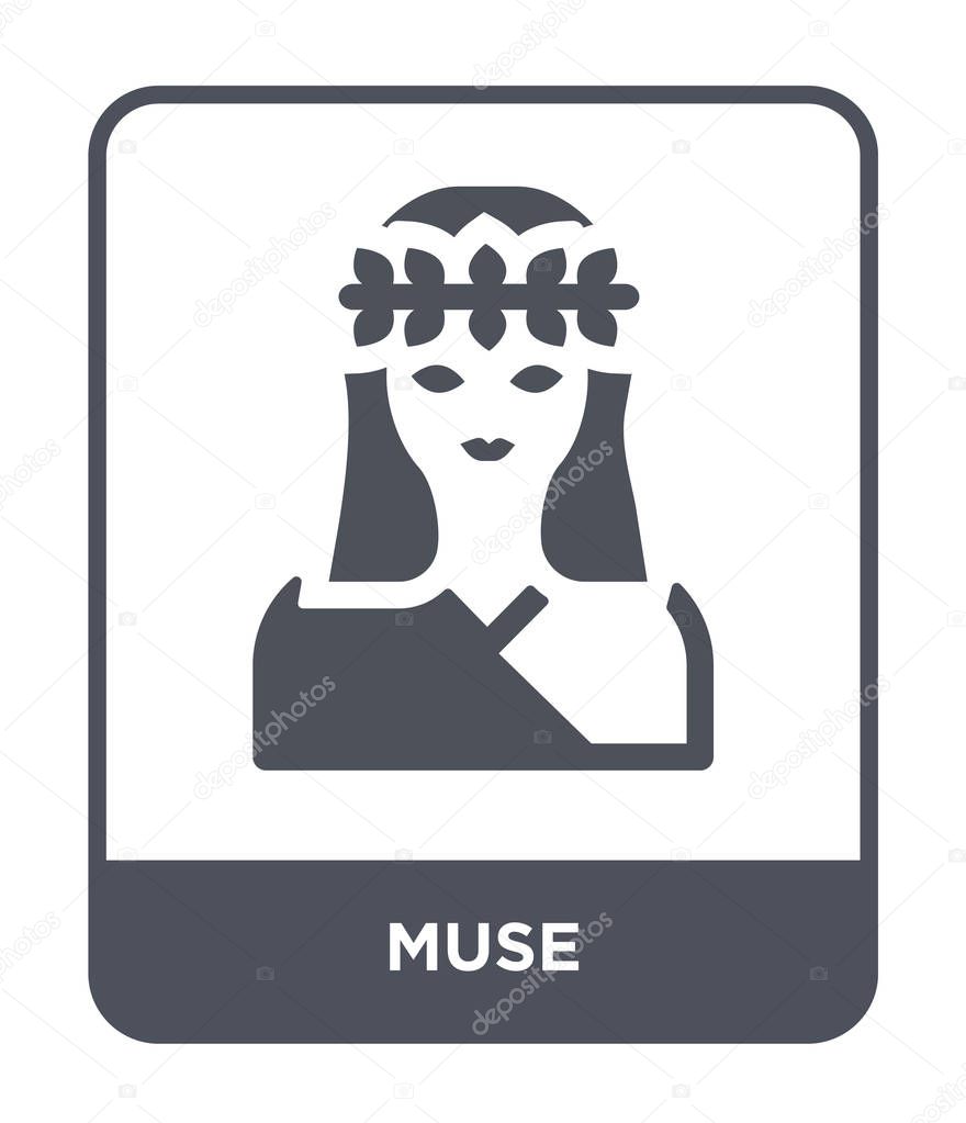 Muse icon in trendy design style. muse icon isolated on white background. muse vector icon simple and modern flat symbol for web site, mobile, logo, app, UI. muse icon vector illustration, EPS10.