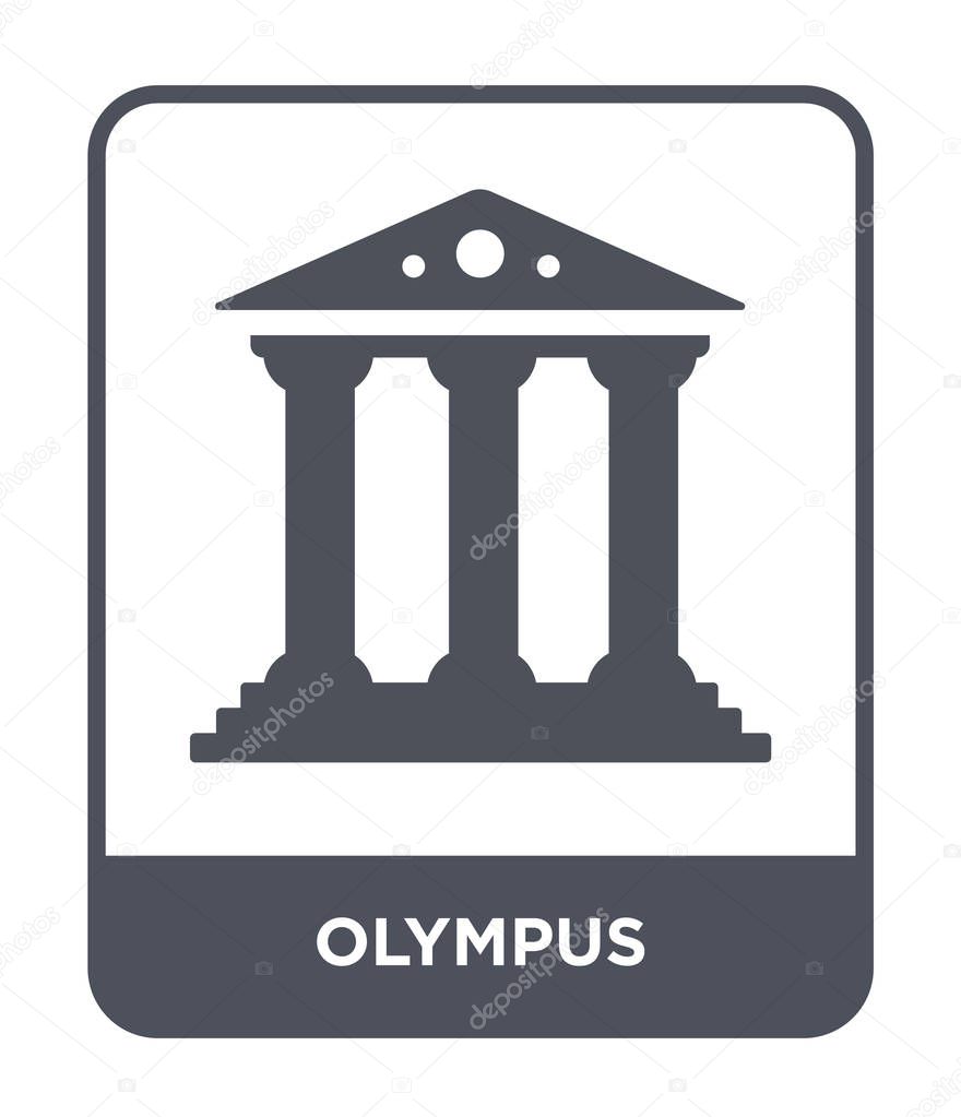 Olympus icon in trendy design style. olympus icon isolated on white background. olympus vector icon simple and modern flat symbol.