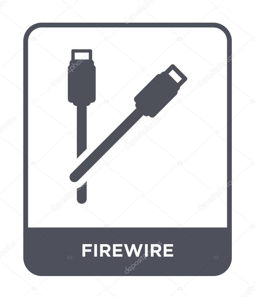 Firewire icon in trendy design style. firewire icon isolated on white background. firewire vector icon simple and modern flat symbol.