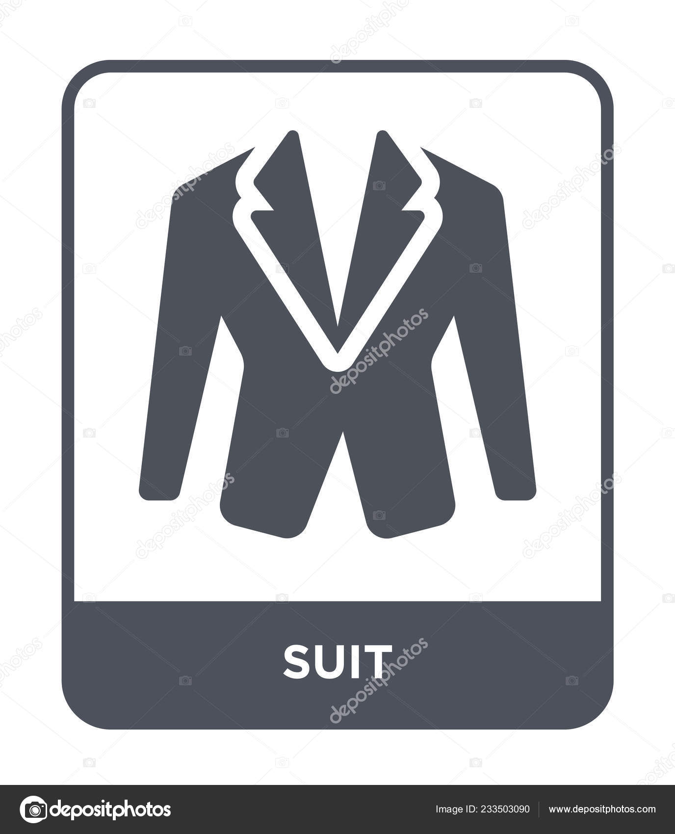 Suit Icon Trendy Design Style Suit Icon Isolated White
