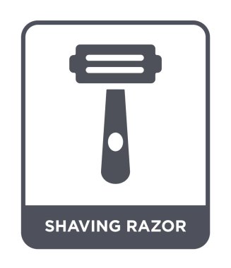 tıraş jilet simgesi modaya uygun bir tasarım tarzı. tıraş jilet simgesi beyaz arka plan üzerinde izole. tıraş jilet vektör simgesi basit ve modern düz sembolü.