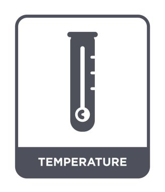 modaya uygun bir tasarım tarzı sıcaklık simgesi. Beyaz arka plan üzerinde izole sıcaklık simgesi. sıcaklık vektör simgesi basit ve modern düz sembolü.
