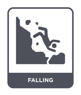 falling icon in trendy design style. falling icon isolated on white background. falling vector icon simple and modern flat symbol. clipart