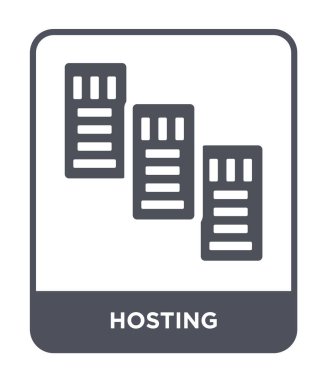 simge modaya uygun bir tasarım tarzı ev sahipliği. Beyaz arka plan üzerinde izole simgesi barındırma. vektör simgesi basit ve modern düz sembolü barındırma.