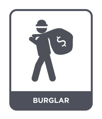 modaya uygun bir tasarım tarzı hırsız simgesi. Beyaz arka plan üzerinde izole hırsız simgesi. hırsız vektör simgesi basit ve modern düz sembolü.