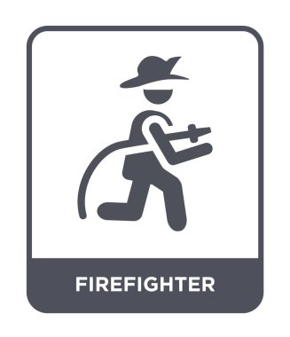 firefighter icon in trendy design style. firefighter icon isolated on white background. firefighter vector icon simple and modern flat symbol. clipart