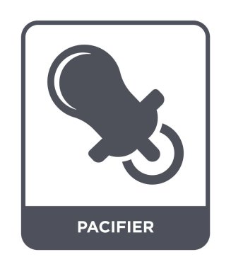 modaya uygun bir tasarım tarzı emzik simgesi. Beyaz arka plan üzerinde izole emzik simgesi. Emzik vektör simgesi basit ve modern düz sembolü.