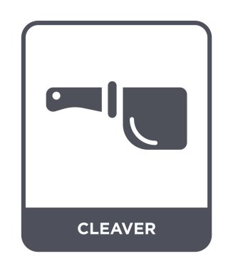 modaya uygun bir tasarım tarzı Cleaver simgesi. Beyaz arka plan üzerinde izole cleaver simgesi. Cleaver vektör simgesi basit ve modern düz sembolü.
