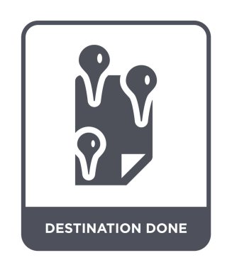 hedef simgesi modaya uygun bir tasarım tarzı yapılır. Beyaz arka plan üzerinde izole bitmiş hedef simgesi. vektör simgesi basit ve modern düz sembolü bitmiş hedef.