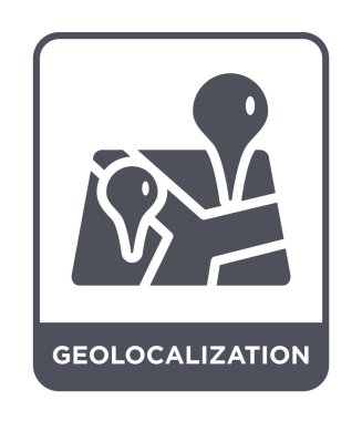 modaya uygun bir tasarım tarzı lokalizasyon simgesi. Beyaz arka plan üzerinde izole lokalizasyon simgesi. lokalizasyon vektör simgesi basit ve modern düz sembolü.
