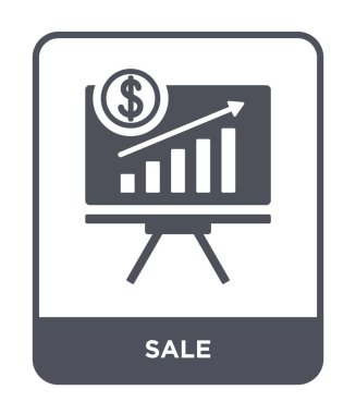 modaya uygun bir tasarım tarzı satış simgesi. Beyaz arka plan üzerinde izole Satılık simgesi. Satılık vektör simgesi basit ve modern düz simgesi web sitesi, mobil, logo, app, UI. Satılık simge vektör çizim, Eps10.