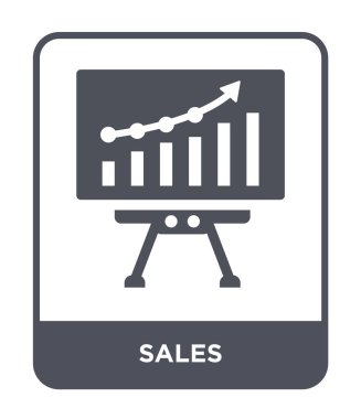 modaya uygun bir tasarım tarzı satış simgesi. Satış simgesi beyaz arka plan üzerinde izole. Satış vektör simgesi basit ve modern düz simgesi web sitesi, mobil, logo, app, UI. satış simge vektör çizim, Eps10.