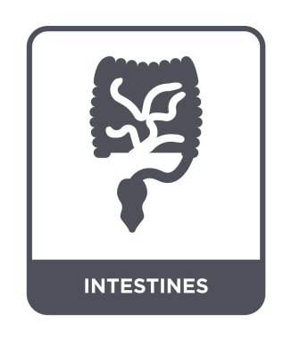 modaya uygun bir tasarım tarzı bağırsak simgesi. Beyaz arka plan üzerinde izole bağırsak simgesi. bağırsak vektör simgesi basit ve modern düz sembolü.