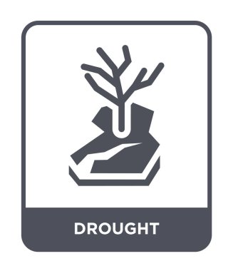 modaya uygun bir tasarım tarzı kuraklık simgesi. Beyaz arka plan üzerinde izole kuraklık simgesi. kuraklık vektör simgesi basit ve modern düz sembolü.