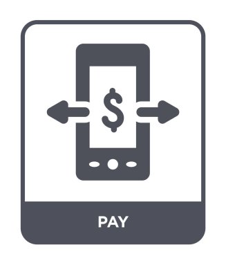 simge modaya uygun bir tasarım tarzında ödemek. Beyaz arka plan üzerinde izole simgesi ödemek. ödeme vektör simgesi basit ve modern düz simgesi web sitesi, mobil, logo, app, UI. simge vektör çizim, Eps10 ödeme.