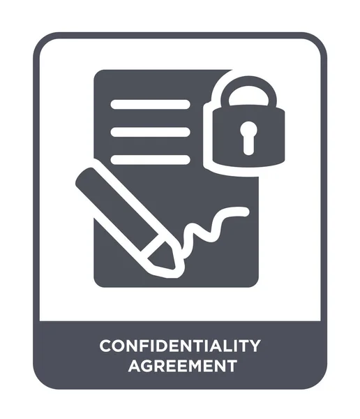 Ícone Acordo Confidencialidade Estilo Design Moderno Ícone Acordo Confidencialidade Isolado — Vetor de Stock