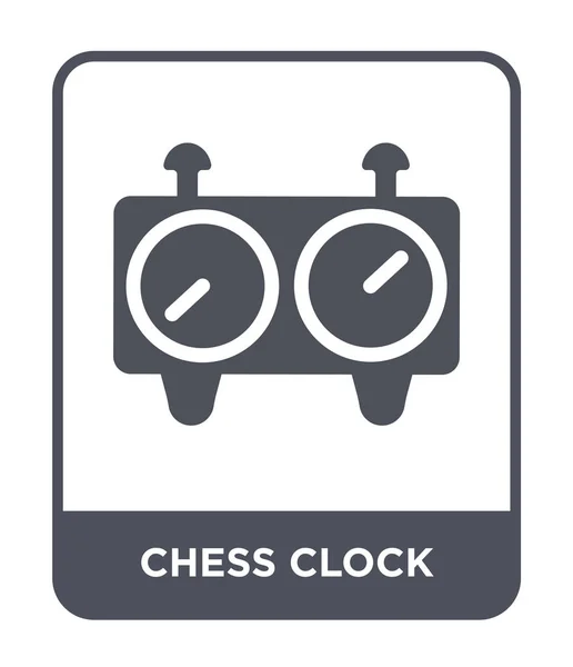 Chess Klockikonen Trendig Designstil Chess Klockikonen Isolerad Vit Bakgrund Chess — Stock vektor