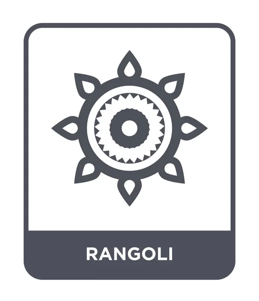 Icona Rangoli Stile Trendy Icona Rangoli Isolata Sfondo Bianco Icona — Vettoriale Stock