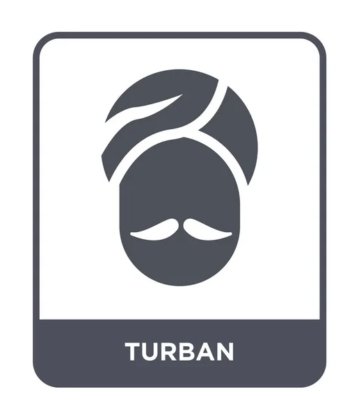 Turban Ikonen Trendig Designstil Turban Ikonen Isolerad Vit Bakgrund Turban — Stock vektor