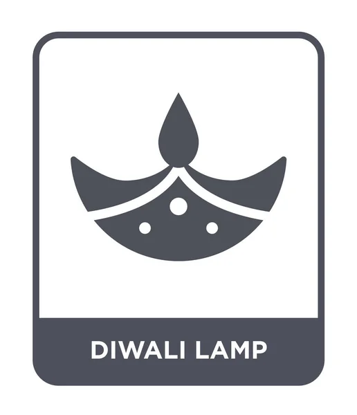 Diwali Lampensymbol Trendigen Design Stil Diwali Lampensymbol Isoliert Auf Weißem — Stockvektor