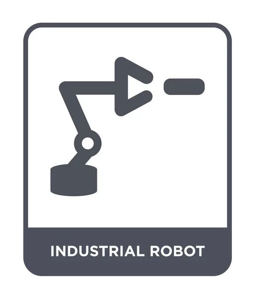 时尚设计风格的工业机器人图标 在白色背景上隔离的工业机器人图标 工业机器人矢量图标简单和现代平面符号 — 图库矢量图片