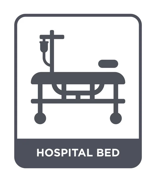 Icono Cama Hospital Estilo Diseño Moda Icono Cama Hospital Aislado — Vector de stock