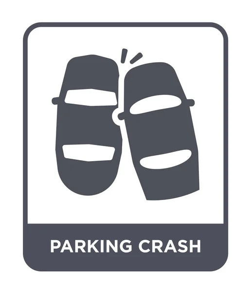 Parking Crash Ikona Modny Styl Parking Crash Ikona Białym Tle — Wektor stockowy