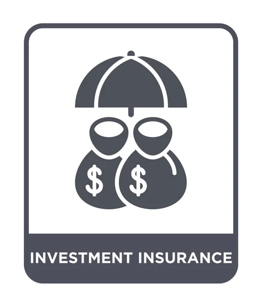 Icône Assurance Investissement Dans Style Design Mode Icône Assurance Investissement — Image vectorielle