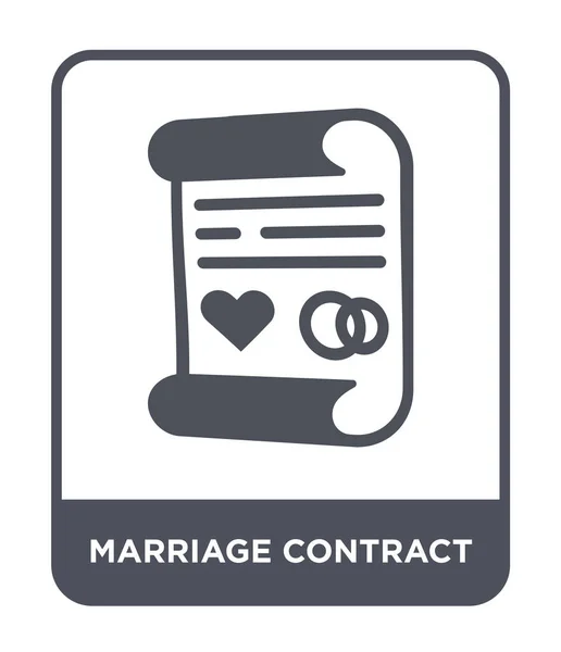 Icono Del Contrato Matrimonio Estilo Diseño Moda Icono Del Contrato — Archivo Imágenes Vectoriales