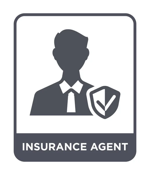 Icône Agent Assurance Dans Style Design Tendance Icône Agent Assurance — Image vectorielle