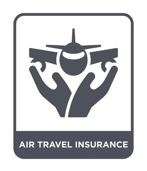 Vliegreizen Verzekering Pictogram Trendy Stijl Air Travel Insurance Pictogram Geïsoleerd — Stockvector