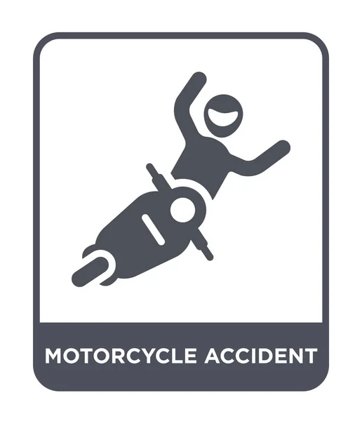 Wypadek Motocykl Ikona Modny Styl Wypadek Motocykl Ikona Białym Tle — Wektor stockowy