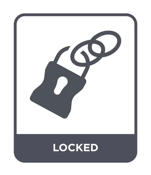 Locked Icon Trendigen Design Stil Geschlossenes Symbol Isoliert Auf Weißem — Stockvektor