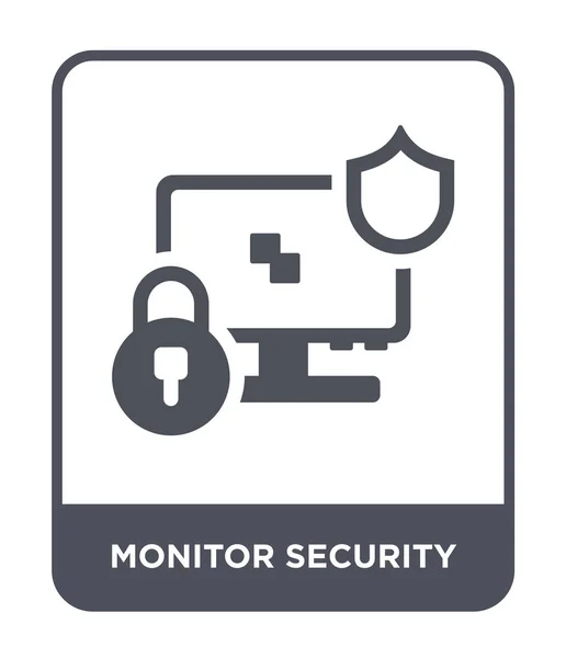 Monitor Security Icon Trendigen Design Stil Sicherheitssymbol Isoliert Auf Weißem — Stockvektor